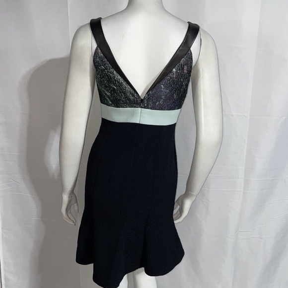 J Mendel V Neck Party Cocktail Mini Dress Black Size XS - Picture 6 of 8